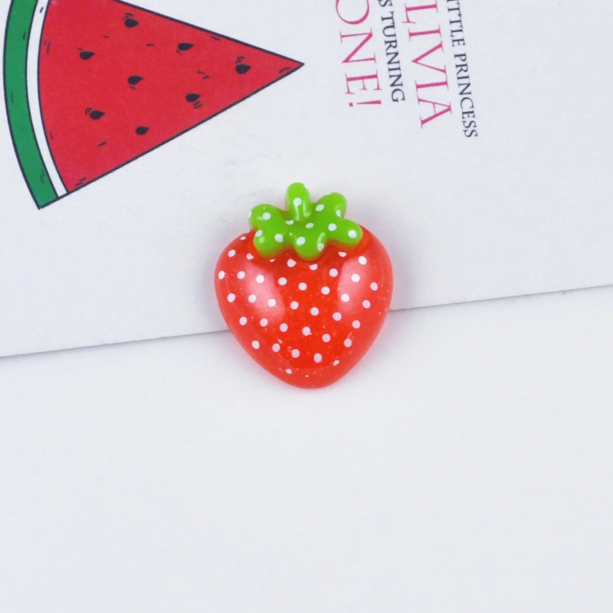 10 Charms Fraises en Résine | Dos Plat 17x19mm pour Slime, Décoration & DIY - KAWAHIP - RukaCraft