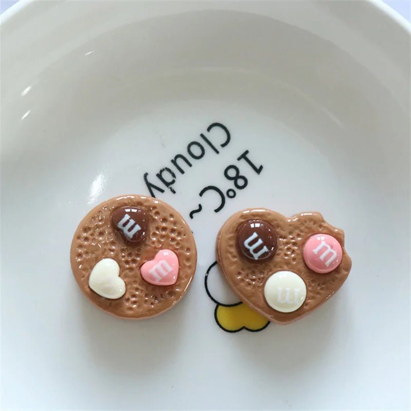 10 Pièces Cœurs en Résine Bonbon Arc - en - Ciel | Charms 3D pour DIY, Décoration Téléphone, Accessoires - KAWAHIP - RukaCraft