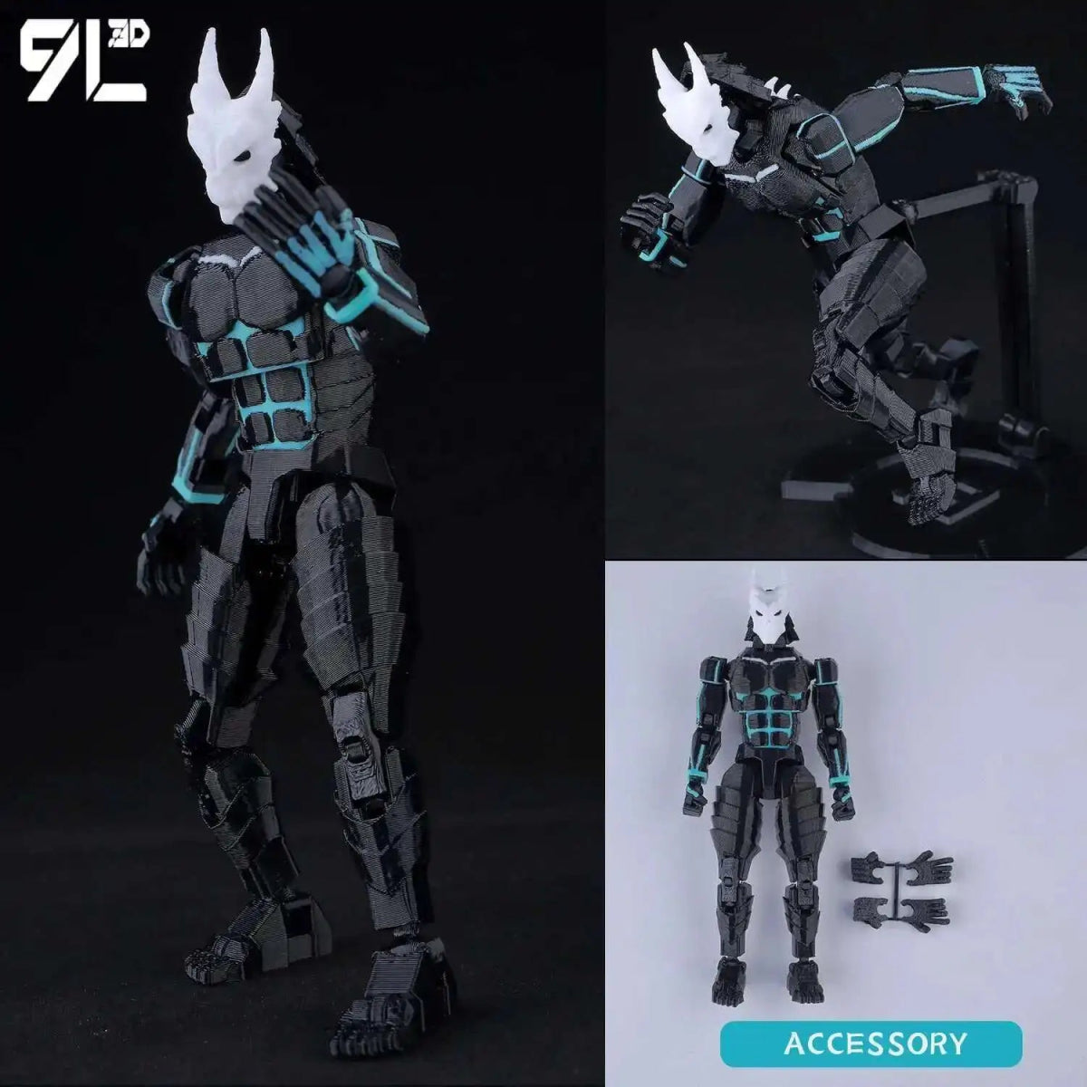 Figurine Articulée 9L3D 13cm Multi - Anime | Collection Personnages (Bleach, One Punch Man, Naruto, etc.) | Impression 3D - RukaCraft