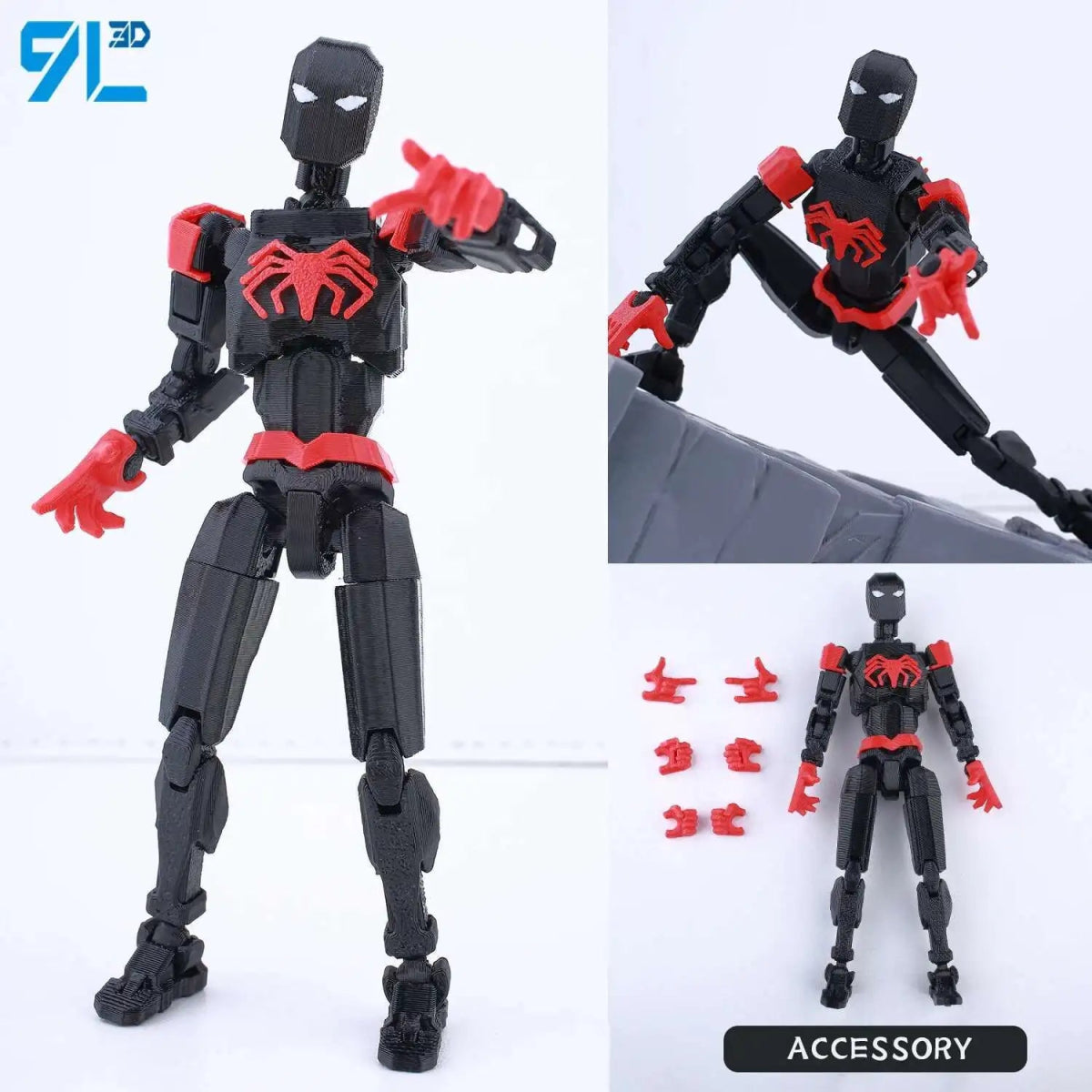Figurine Deadpool Articulée 9L3D 14cm | Personnage Marvel - Collection Modèle 3D Pièces Interchangeables | Impression 3D - RukaCraft