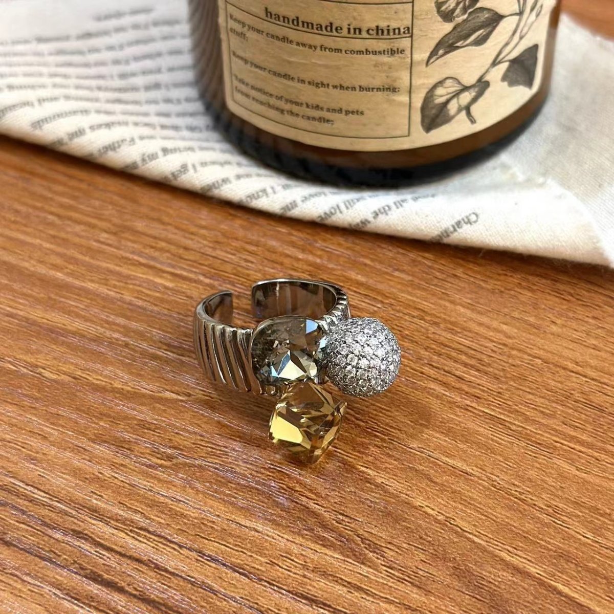 Maillard Diamond Crystal Ring Personalized High Sense - RukaCraft