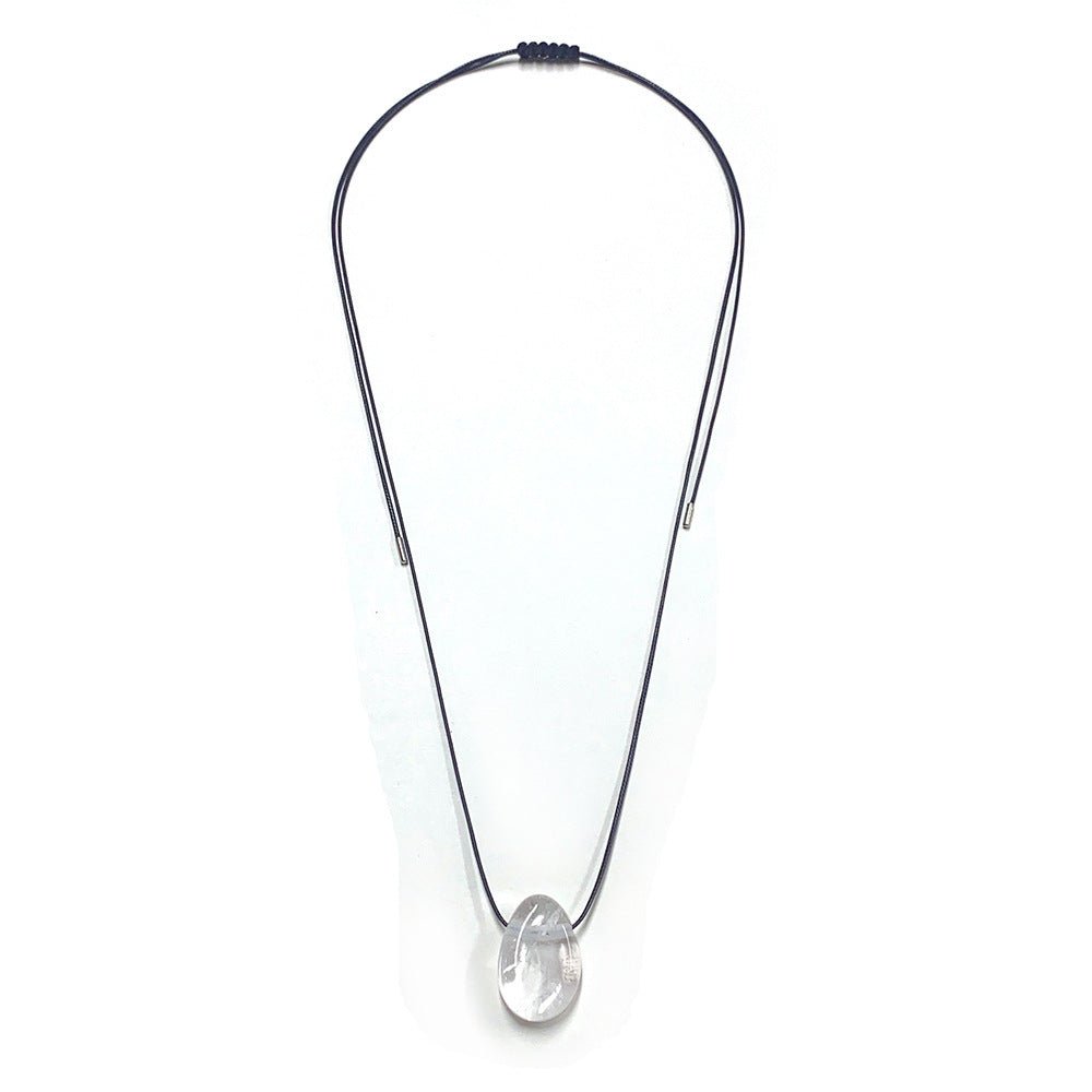 🌟 Personality Handmade Rope Irregular Stone Necklace — Earth’s Poetry, Energy Imprint 🌟 - RukaCraft