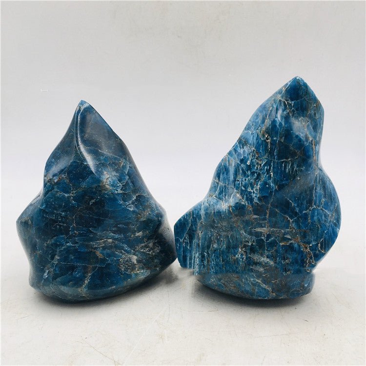 Rough Stone Polished Flame Torch Home Office Decoration - RukaCraft