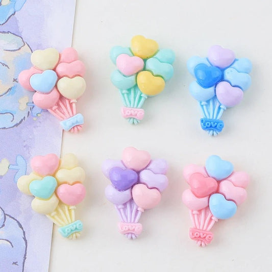 10 Accessoires en Résine Ballons Cartoon 18x24mm | Pour Ongles, Barrette Cheveux - DIY KAWAHIP - RukaCraft