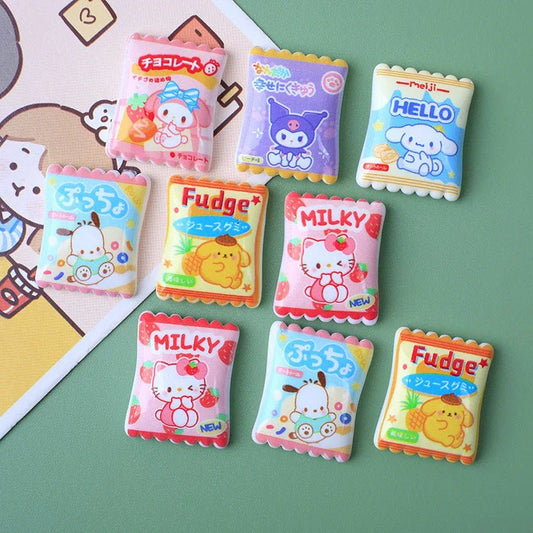 10 Pcs accessoires Sanrio en Résine Animaux | Collection Décorative - Accessoires DIY, Cadeau - RukaCraft