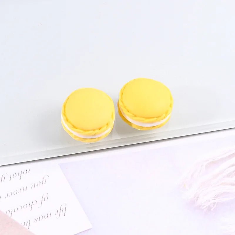 12/24 Pièces Macarons en Résine Kawaii | Cabochons Plats Miniatures pour DIY Bijoux, Décoration Téléphone - KAWAHIP - RukaCraft