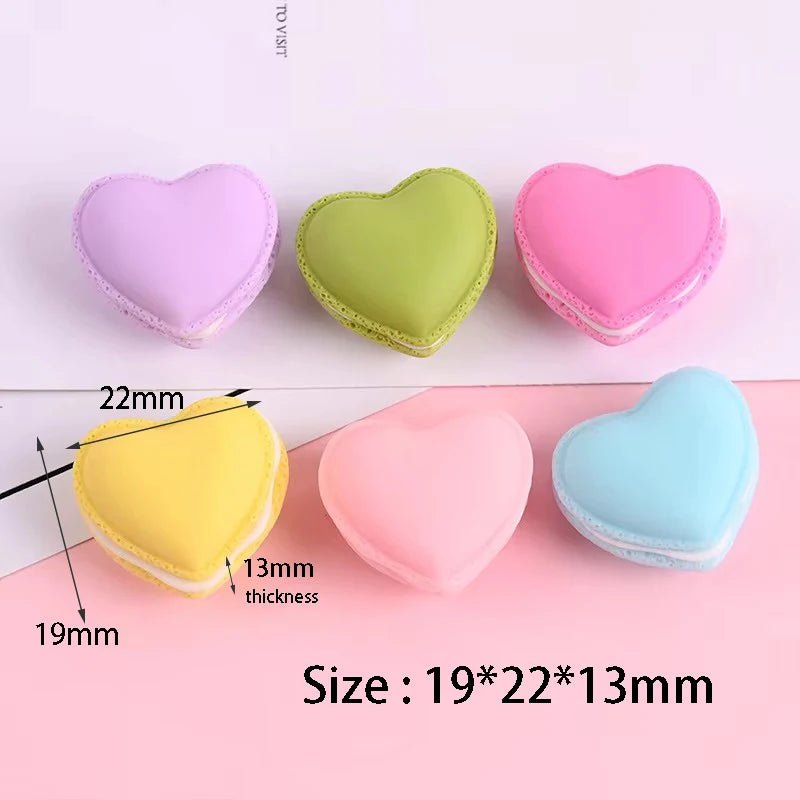 12/24 Pièces Macarons en Résine Kawaii | Cabochons Plats Miniatures pour DIY Bijoux, Décoration Téléphone - KAWAHIP - RukaCraft