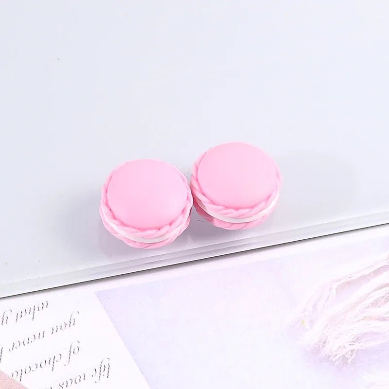 12/24 Pièces Macarons en Résine Kawaii | Cabochons Plats Miniatures pour DIY Bijoux, Décoration Téléphone - KAWAHIP - RukaCraft