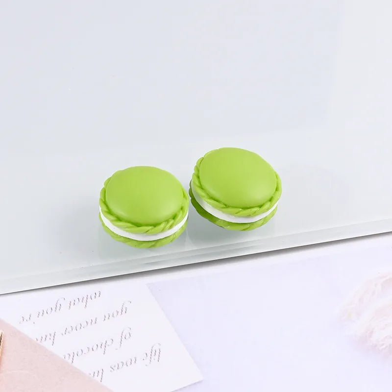 12/24 Pièces Macarons en Résine Kawaii | Cabochons Plats Miniatures pour DIY Bijoux, Décoration Téléphone - KAWAHIP - RukaCraft