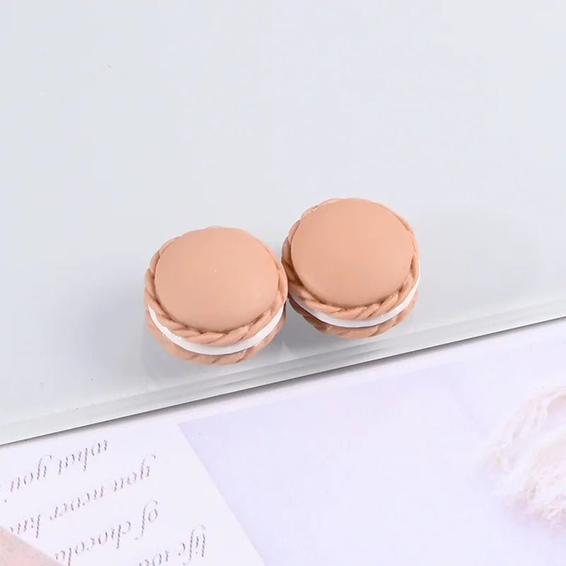 12/24 Pièces Macarons en Résine Kawaii | Cabochons Plats Miniatures pour DIY Bijoux, Décoration Téléphone - KAWAHIP - RukaCraft