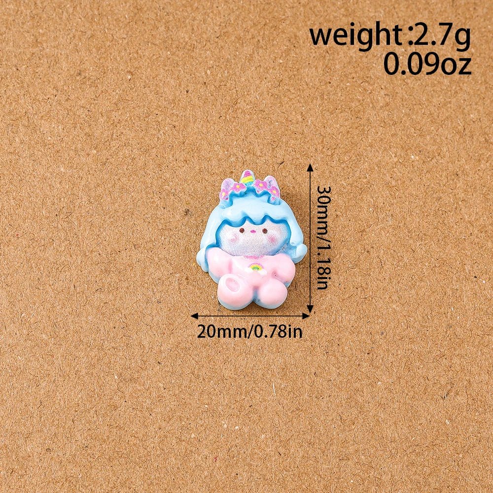 15 pcs Cabochons Licorne Arc - en - Ciel Résine | Mix de Couleurs - DIY, Décoration, Cadeau Créatif - RukaCraft