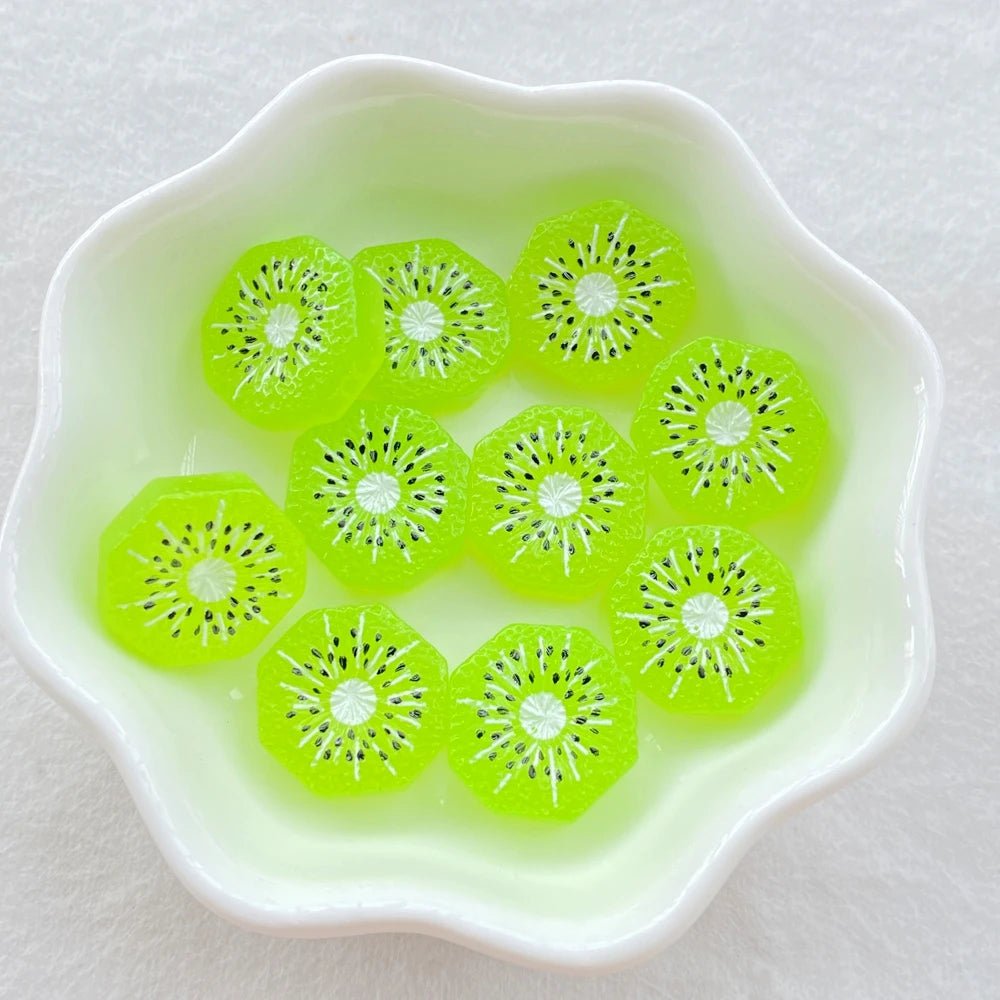 20pcs Accessoires en Résine Thème fruits | Fruits, Kiwi, Citron - DIY, Décoration, Cadeau Écologique KAWAHIP - RukaCraft