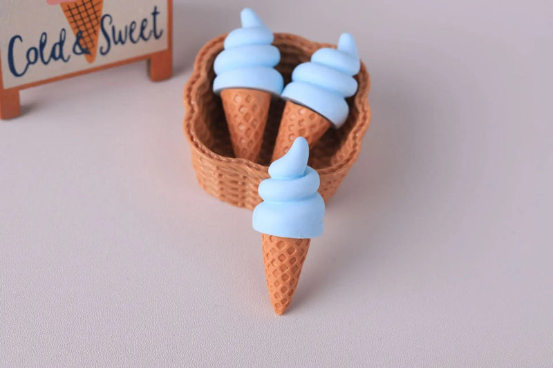Lot De 12 Cornets De Glace Miniatures En PVC – Jouet Déco Pour Maison De Poupée, Artisanat