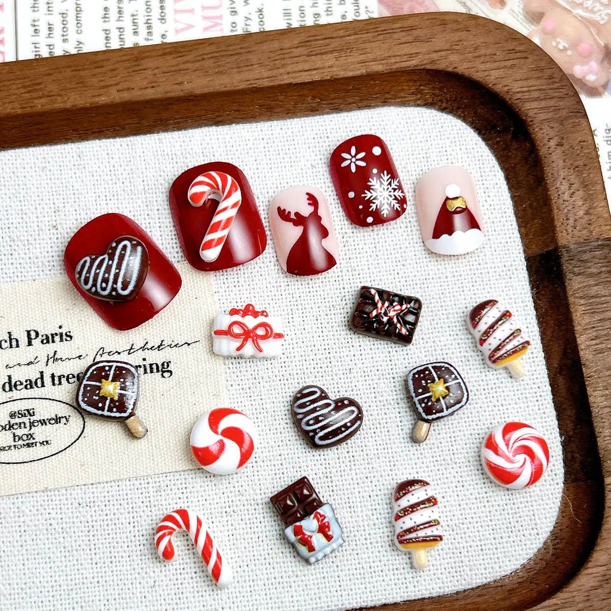 30 Charms pour Ongles Desserts 3D en Résine | Glace, Gâteau, Bonbon, Nœud - DIY Nail Art KAWAHIP - RukaCraft