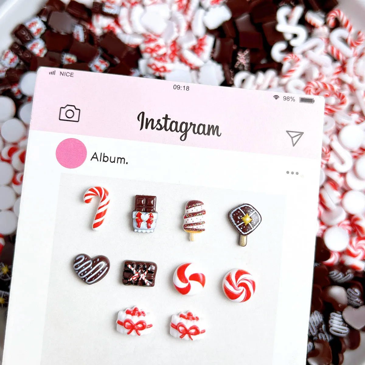 30 Charms pour Ongles Desserts 3D en Résine | Glace, Gâteau, Bonbon, Nœud - DIY Nail Art KAWAHIP - RukaCraft