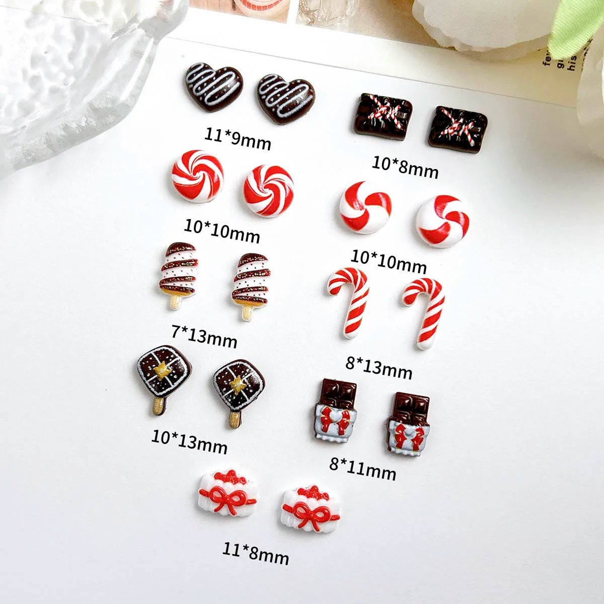 30 Charms pour Ongles Desserts 3D en Résine | Glace, Gâteau, Bonbon, Nœud - DIY Nail Art KAWAHIP - RukaCraft