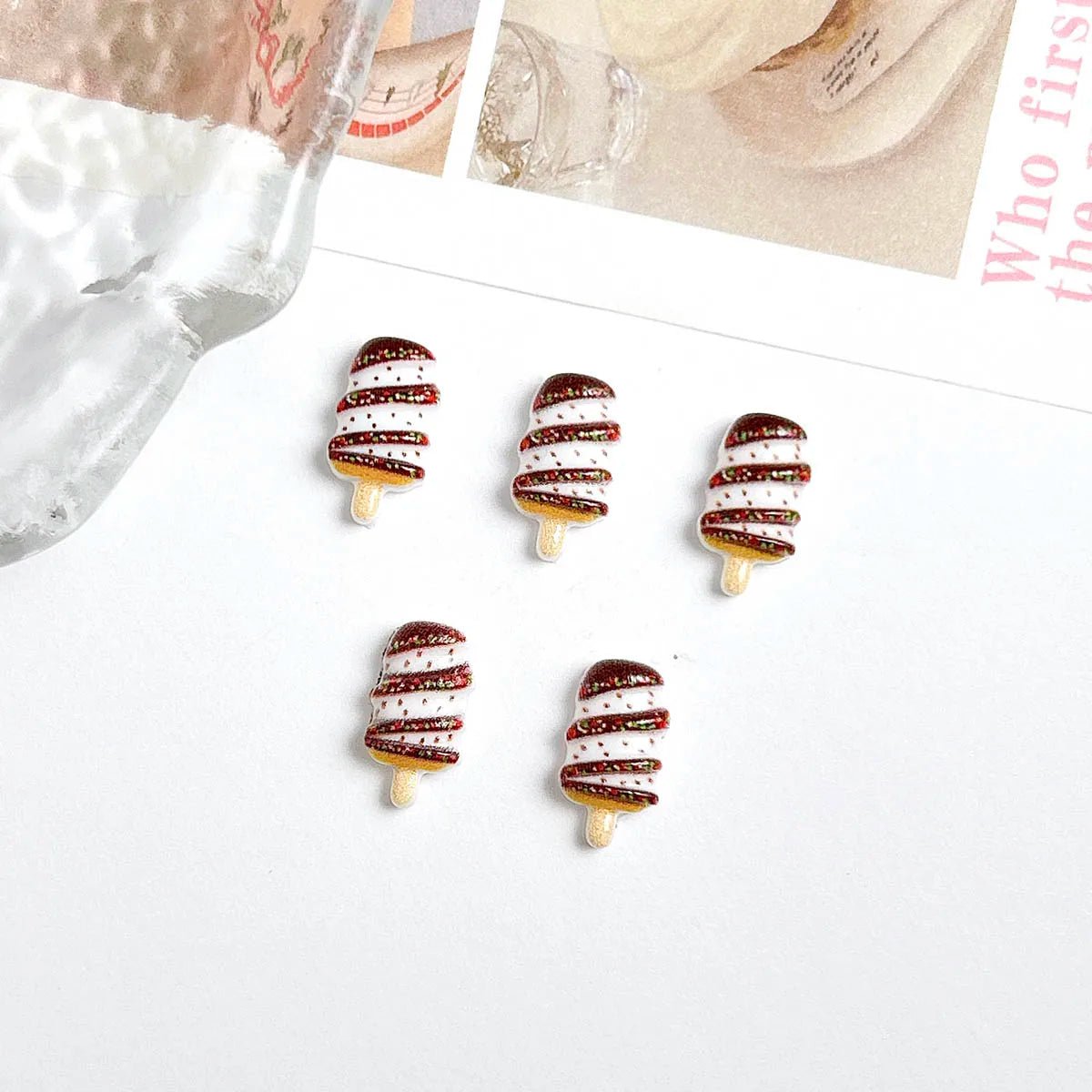 30 Charms pour Ongles Desserts 3D en Résine | Glace, Gâteau, Bonbon, Nœud - DIY Nail Art KAWAHIP - RukaCraft
