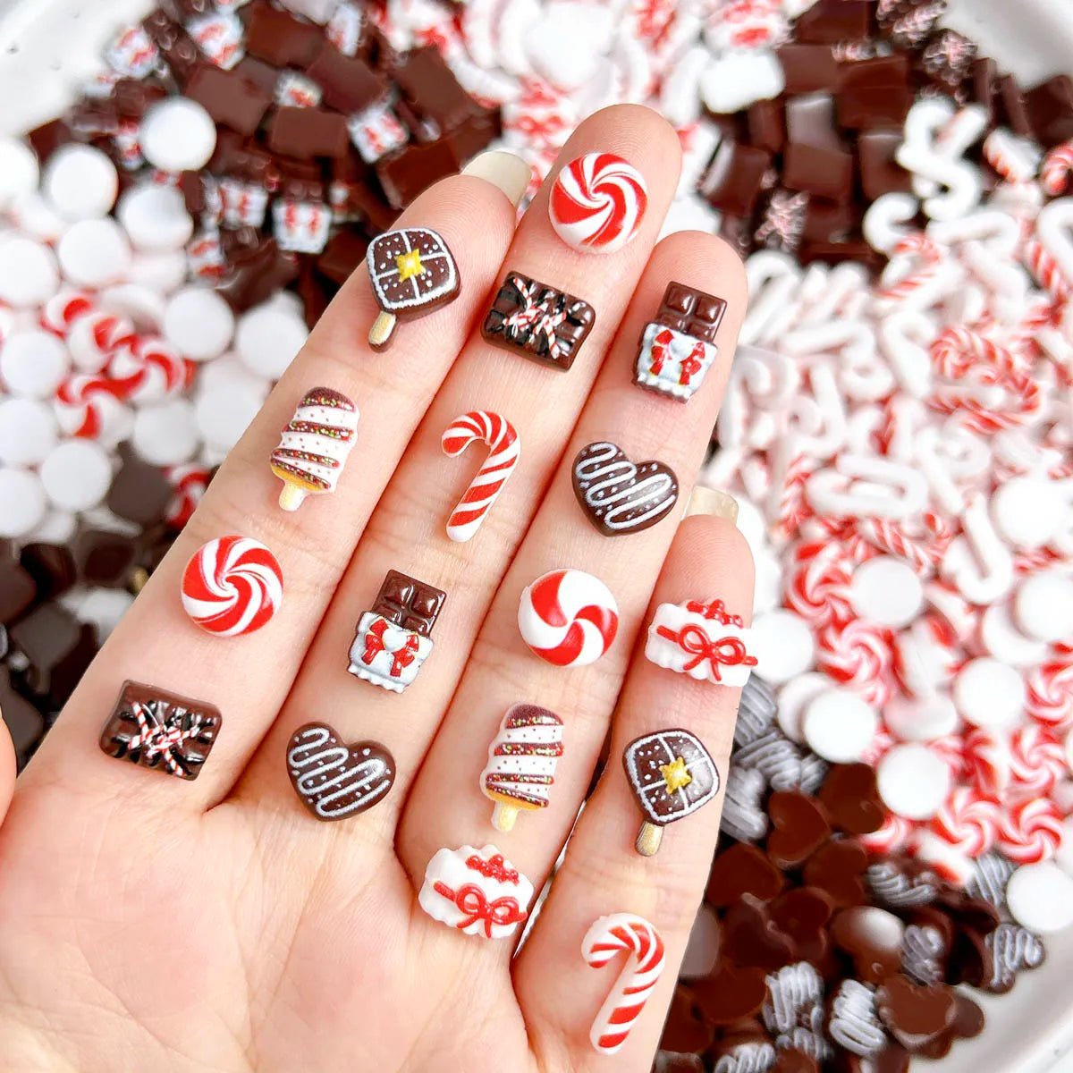 30 Charms pour Ongles Desserts 3D en Résine | Glace, Gâteau, Bonbon, Nœud - DIY Nail Art KAWAHIP - RukaCraft