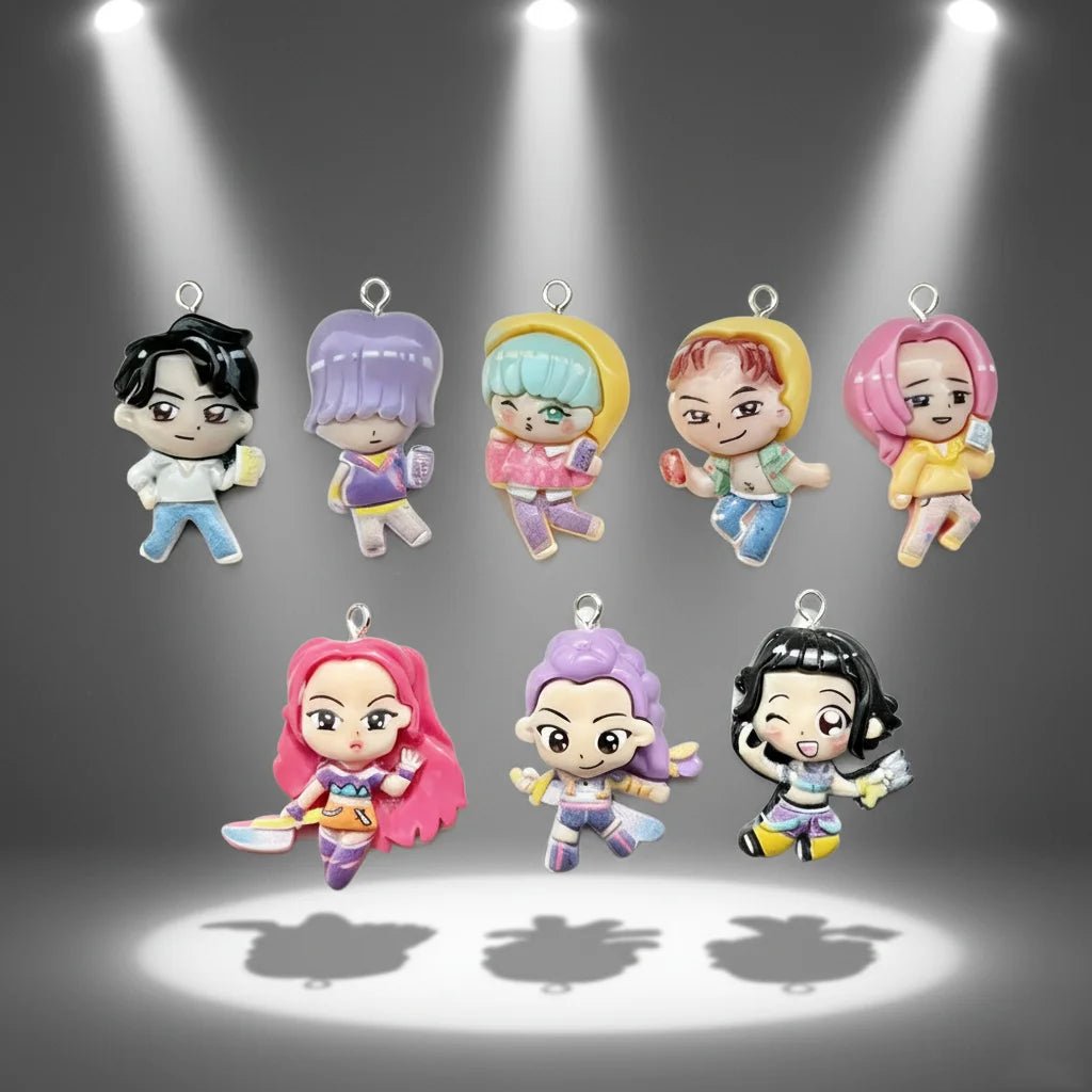 8 Pendentifs en Résine Demon Slayer KPOP | Hantise - Accessoires Métal pour Bijoux DIY (Bracelet, Collier) KAWAHIP - RukaCraft