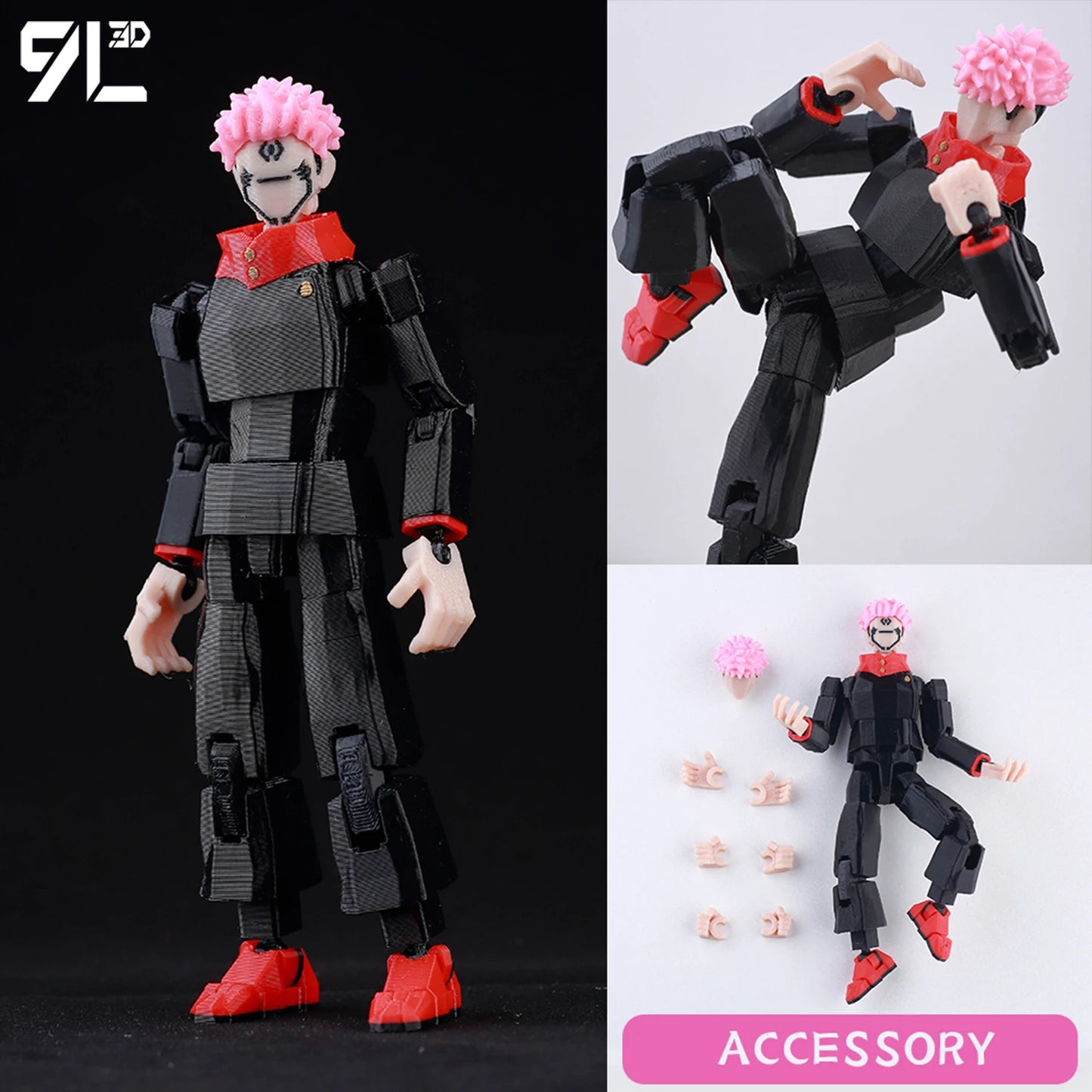 Figurine Deadpool Articulée 9L3D 14cm | Personnage Marvel - Collection Modèle 3D Pièces Interchangeables | Impression 3D