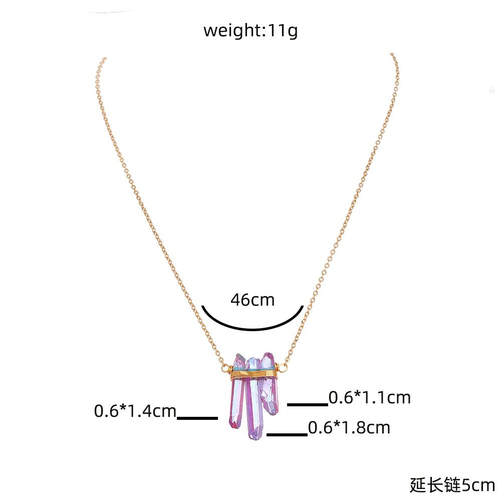 🌟 Amethyst Pillar Natural Stone Handmade Pendant Necklace - The Crown Chakra's Guardian 🌟 - RukaCraft