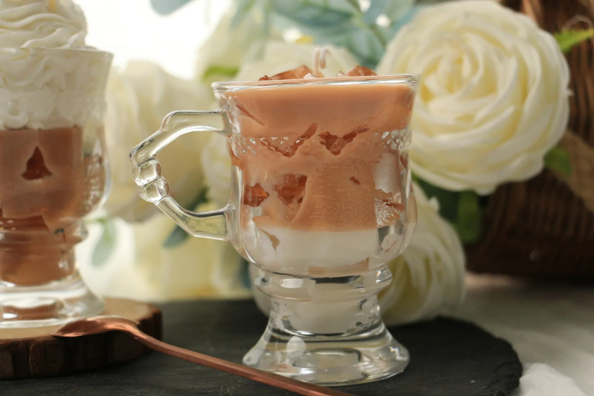 Bougie Aromathérapie en Forme de Tasse de Café | Parfum Café Crémeux - Cadeau Créatif & Décoration Maison - RukaCraft