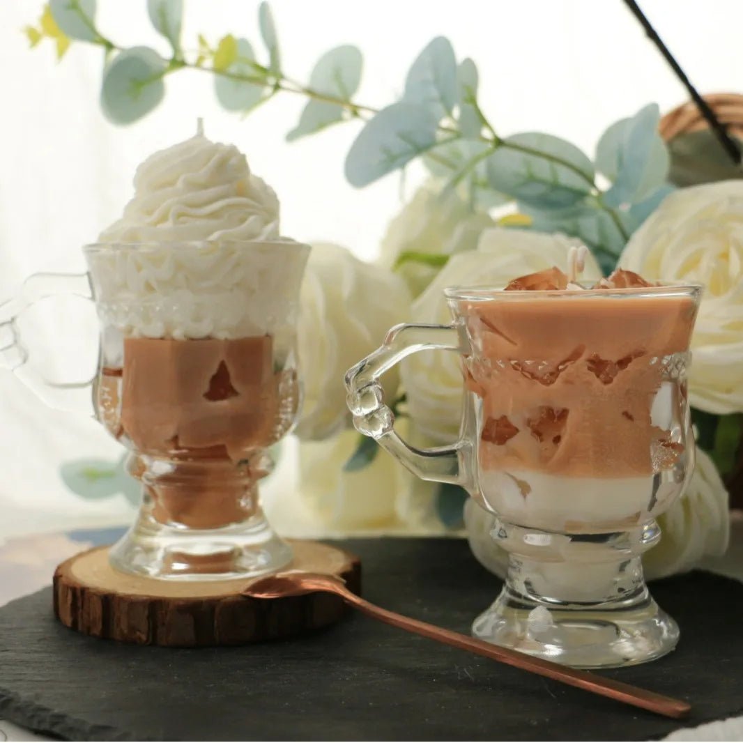 Bougie Aromathérapie en Forme de Tasse de Café | Parfum Café Crémeux - Cadeau Créatif & Décoration Maison - RukaCraft