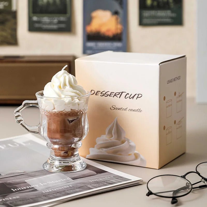 Bougie Aromathérapie en Forme de Tasse de Café | Parfum Café Crémeux - Cadeau Créatif & Décoration Maison - RukaCraft