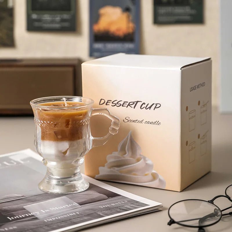 Bougie Aromathérapie en Forme de Tasse de Café | Parfum Café Crémeux - Cadeau Créatif & Décoration Maison - RukaCraft