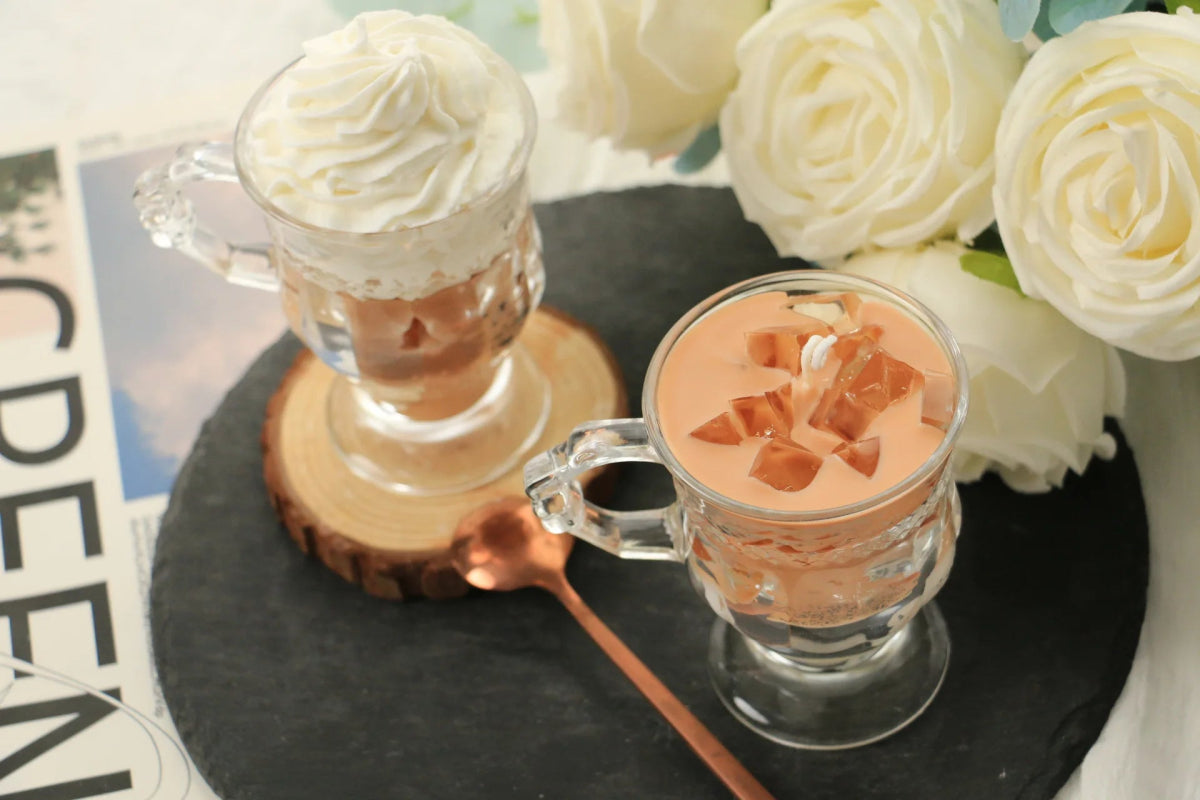Bougie Aromathérapie en Forme de Tasse de Café | Parfum Café Crémeux - Cadeau Créatif & Décoration Maison - RukaCraft