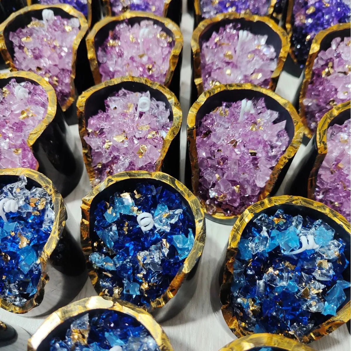 Bougie Aromatique Cristal Ore en Cire de Gel - Décoration de Table et Cadeau Créatif pour Salon - RukaCraft