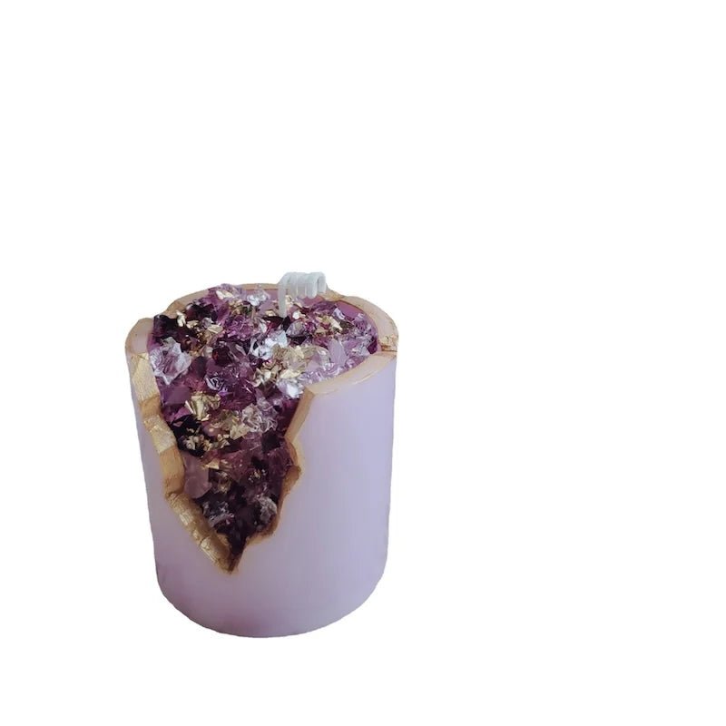 Bougie Aromatique Cristal Ore en Cire de Gel - Décoration de Table et Cadeau Créatif pour Salon - RukaCraft