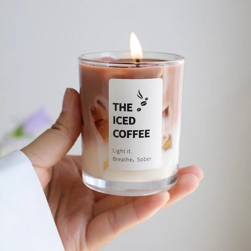 Bougie Parfumée en Gel en Forme de Tasse à Café | Arômes Matcha & Café - Décoration Romantique - RukaCraft