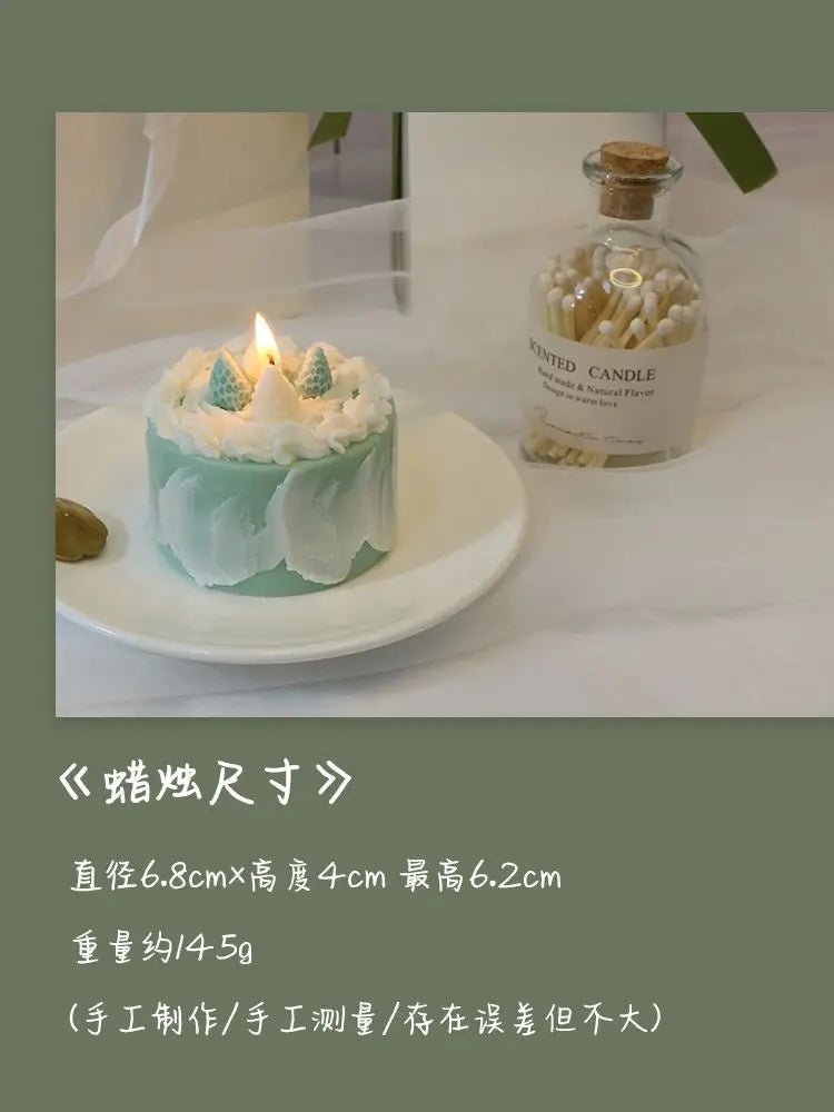 Bougie Simulée en Forme de Gâteau à la Crème | Parfums Gourmands (Fraise, Chocolat...) - RukaCraft - RukaCraft