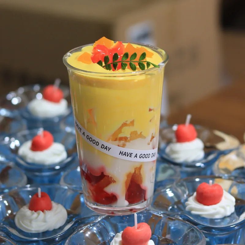 Bougies Parfumées Artisanales en Forme de Thé au Lait | Création Mignonne aux Couleurs Vives - Décoration & Ambiance Douce - RukaCraft