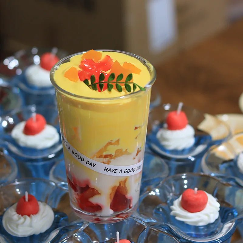 Bougies Parfumées Artisanales en Forme de Thé au Lait | Création Mignonne aux Couleurs Vives - Décoration & Ambiance Douce - RukaCraft