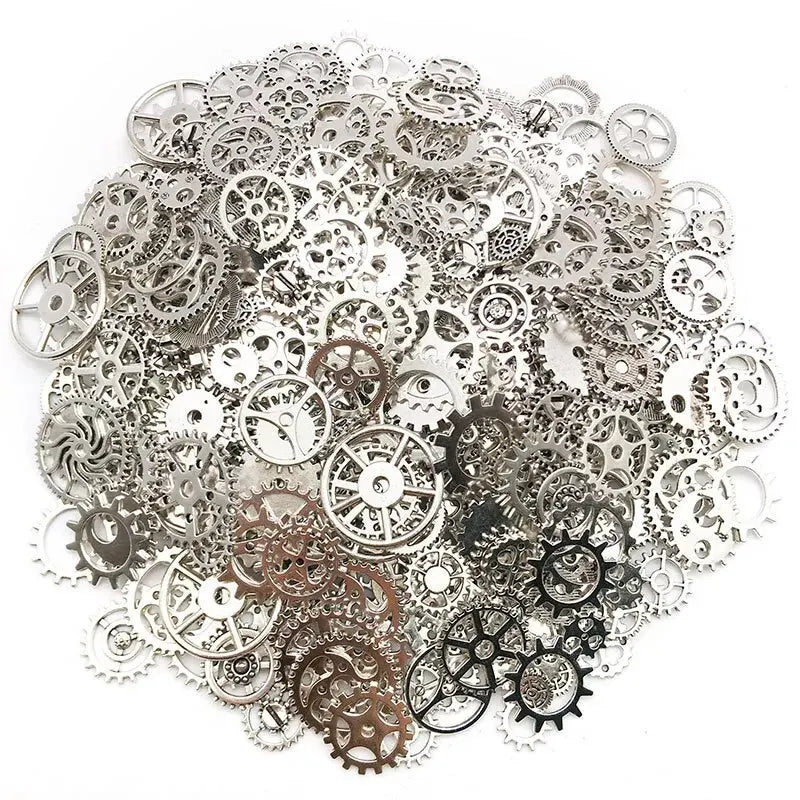 Breloques Engrenages Steampunk en Alliage de Zinc | 50g Mélange de Couleurs & Tailles pour DIY Bijoux - KAWAHIP - RukaCraft
