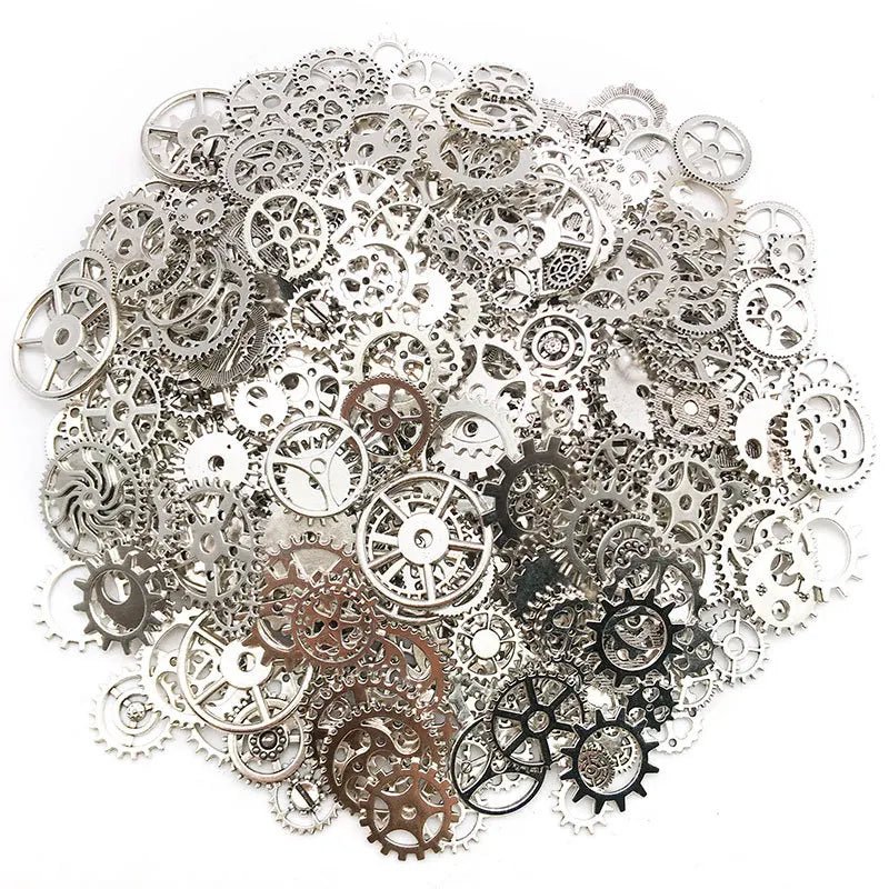 Breloques Engrenages Steampunk en Alliage de Zinc | 50g Mélange de Couleurs & Tailles pour DIY Bijoux - KAWAHIP - RukaCraft