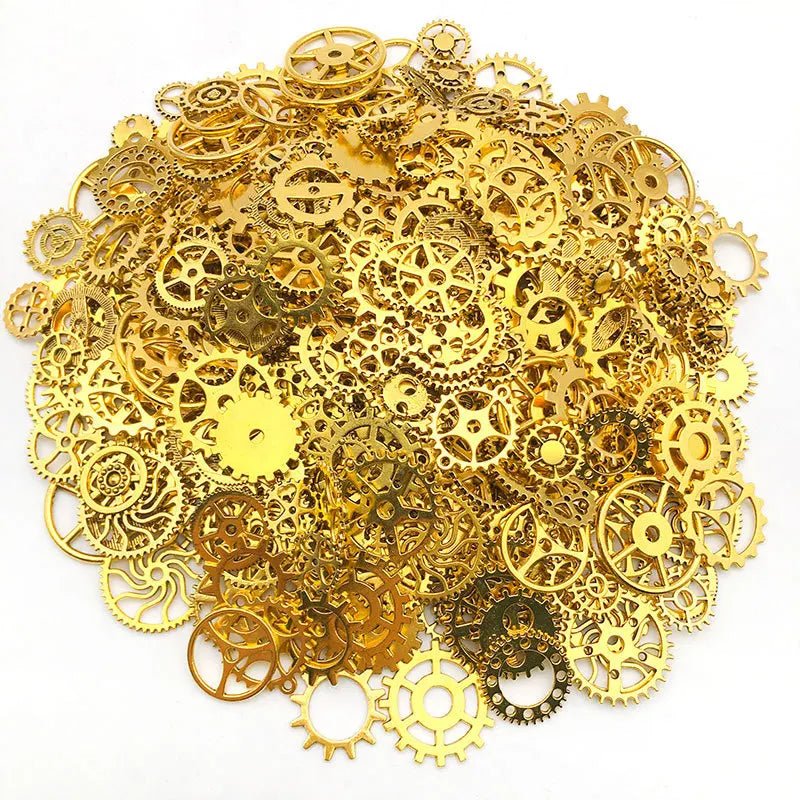 Breloques Engrenages Steampunk en Alliage de Zinc | 50g Mélange de Couleurs & Tailles pour DIY Bijoux - KAWAHIP - RukaCraft