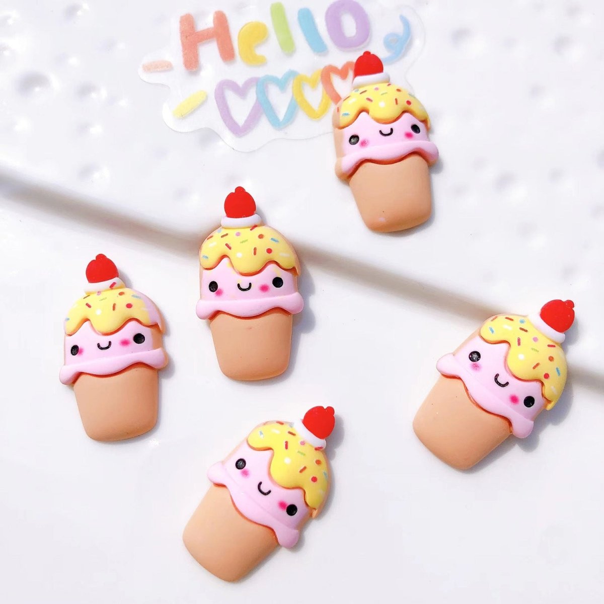 Charms diy - Fashionable And Simple Cream Gel Phone Case Decorative Accessory - RukaCraft