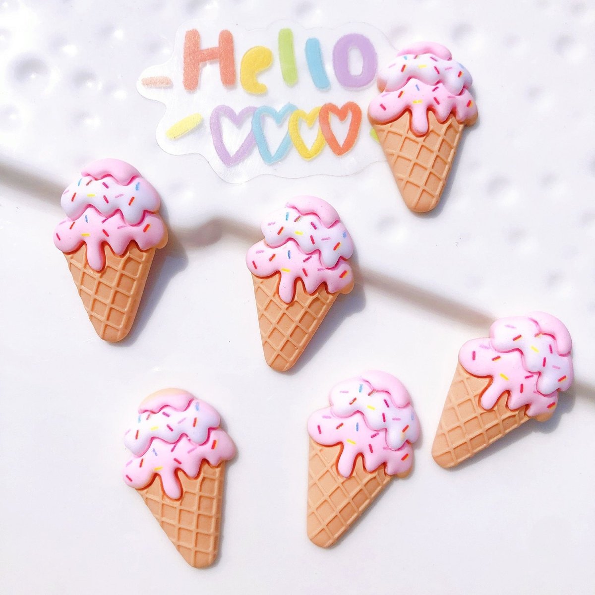 Charms diy - Fashionable And Simple Cream Gel Phone Case Decorative Accessory - RukaCraft