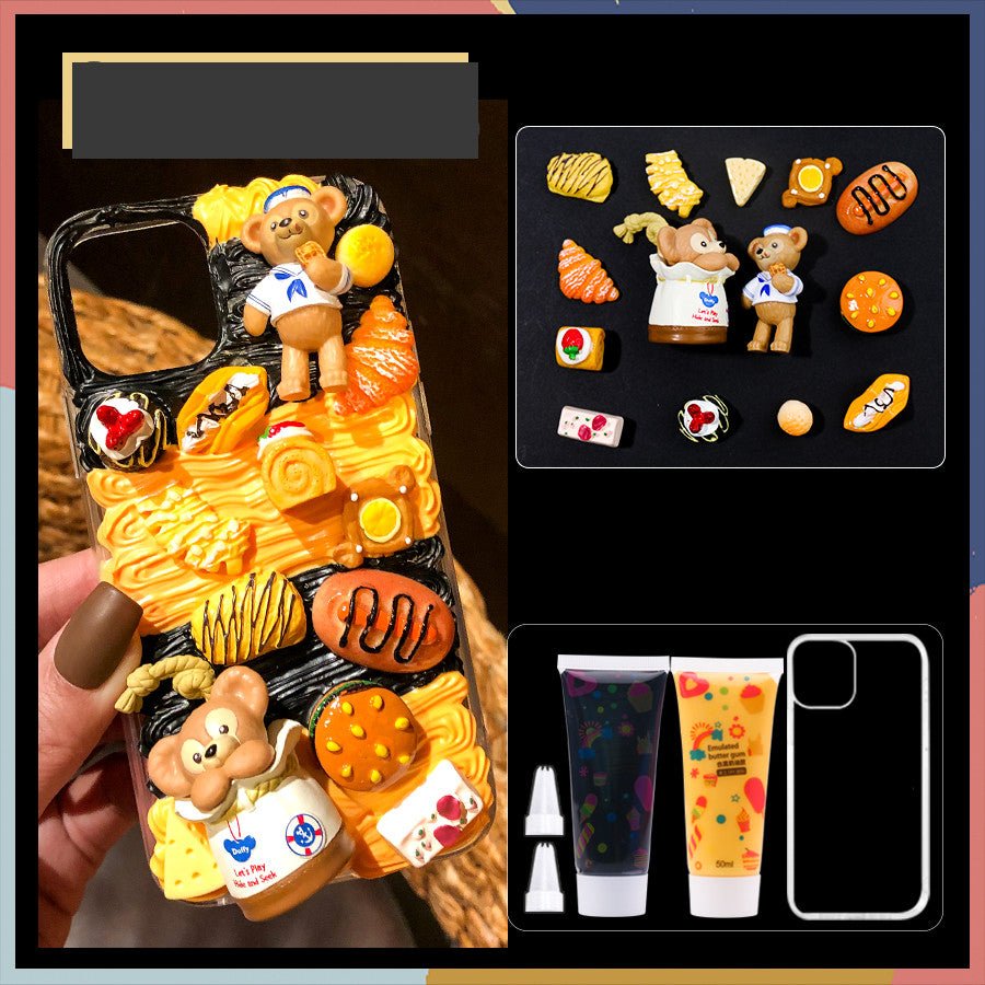 Charms kit - Handmade Cream Gel Phone Case DIY Material Pack - RukaCraft