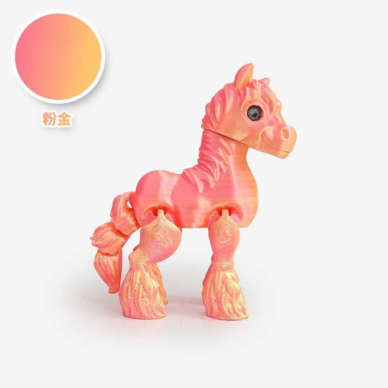 Cheval Articulé Miniature | Jouet Anti - Stress & Décoration Bureau - Impression 3D PLA - RukaCraft