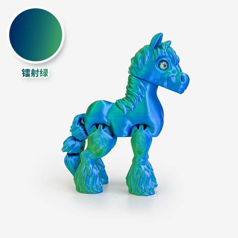 Cheval Articulé Miniature | Jouet Anti - Stress & Décoration Bureau - Impression 3D PLA - RukaCraft