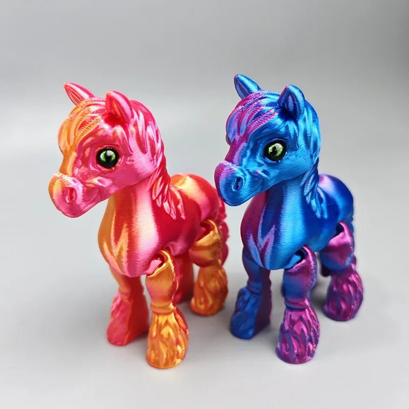 Cheval Articulé Miniature | Jouet Anti - Stress & Décoration Bureau - Impression 3D PLA - RukaCraft