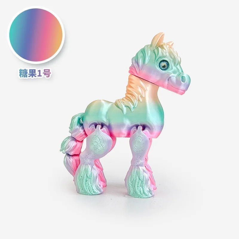 Cheval Articulé Miniature | Jouet Anti - Stress & Décoration Bureau - Impression 3D PLA - RukaCraft