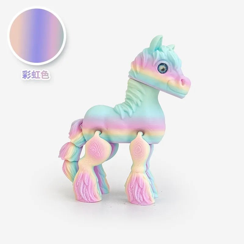 Cheval Articulé Miniature | Jouet Anti - Stress & Décoration Bureau - Impression 3D PLA - RukaCraft