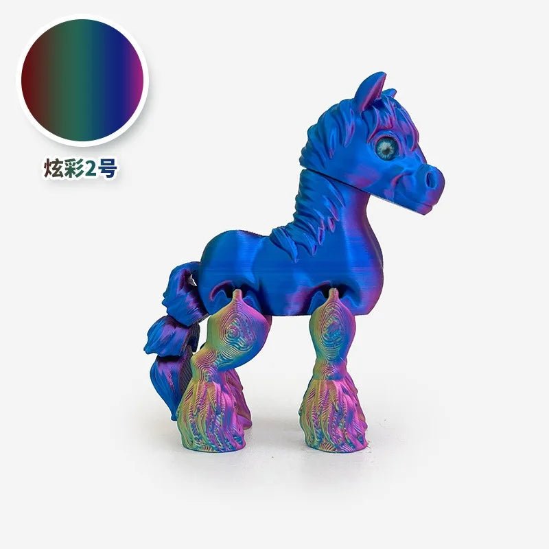 Cheval Articulé Miniature | Jouet Anti - Stress & Décoration Bureau - Impression 3D PLA - RukaCraft
