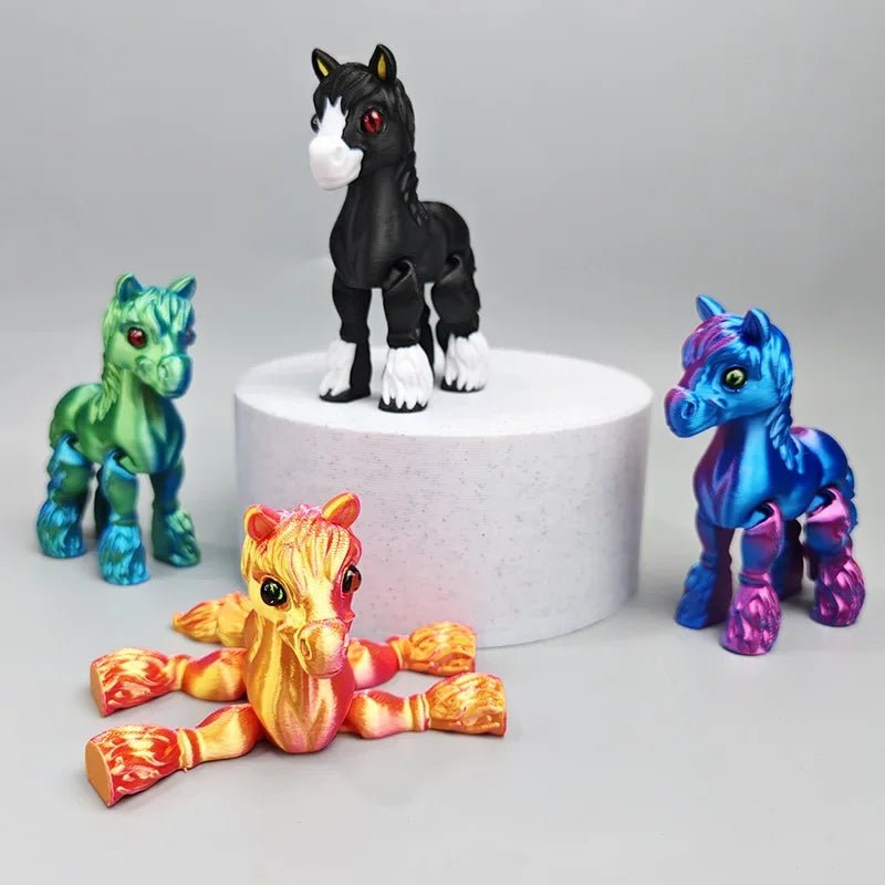 Cheval Articulé Miniature | Jouet Anti - Stress & Décoration Bureau - Impression 3D PLA - RukaCraft