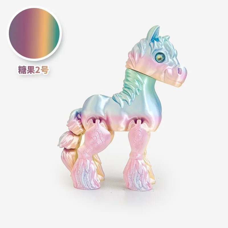 Cheval Articulé Miniature | Jouet Anti - Stress & Décoration Bureau - Impression 3D PLA - RukaCraft